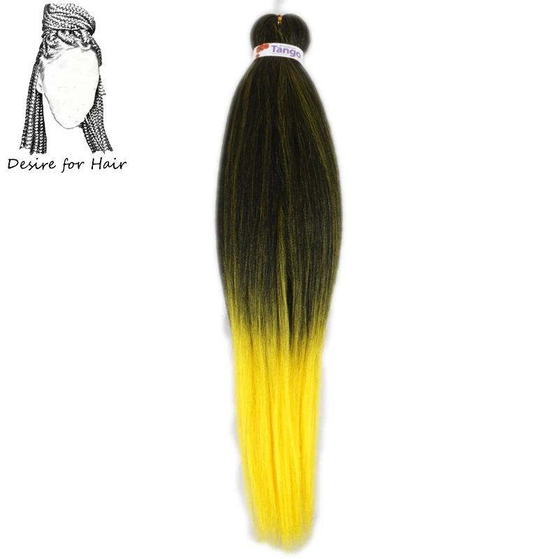 T1B/серый Desire for hair 10 упаковок 26 дюймов 90 г Синтетические Яки прямые предварительно растянутые плетеные волосы легко косички для коробок косички скрученные волосы - Цвет: T1B/серый