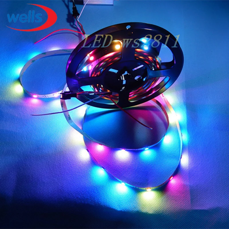 1 м 30Led/M WS2812B WS2812 5050 SMD цифровой RGB встроенный IC светодиодный светильник не