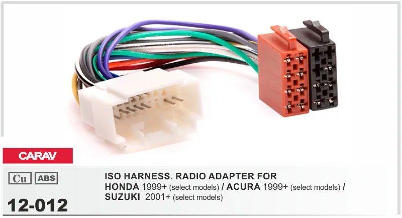 CARAV 12-012 ISO радио адаптер для HONDA для ACURA для SUZUKI провода жгута проводов разъем свинцовый ткацкий станок кабель штекер Адаптер стерео