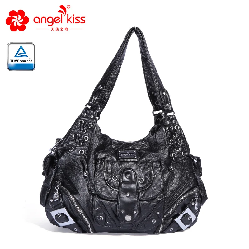 Angelkiss Брендовые женские повседневные Ручные Сумки из искусственной кожи сумочки