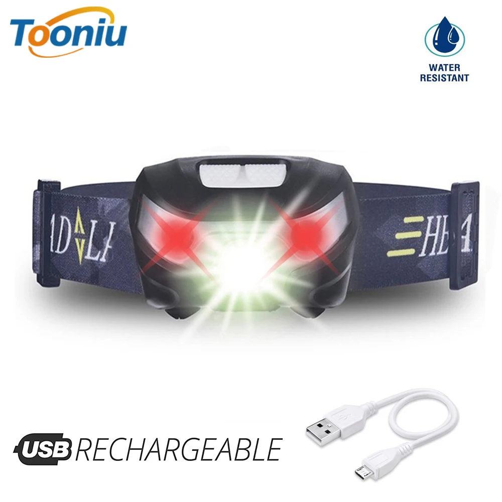 Светодиодные фары Перезаряжаемые Бег Налобные фонарики USB CREE 5 Вт фар идеальный