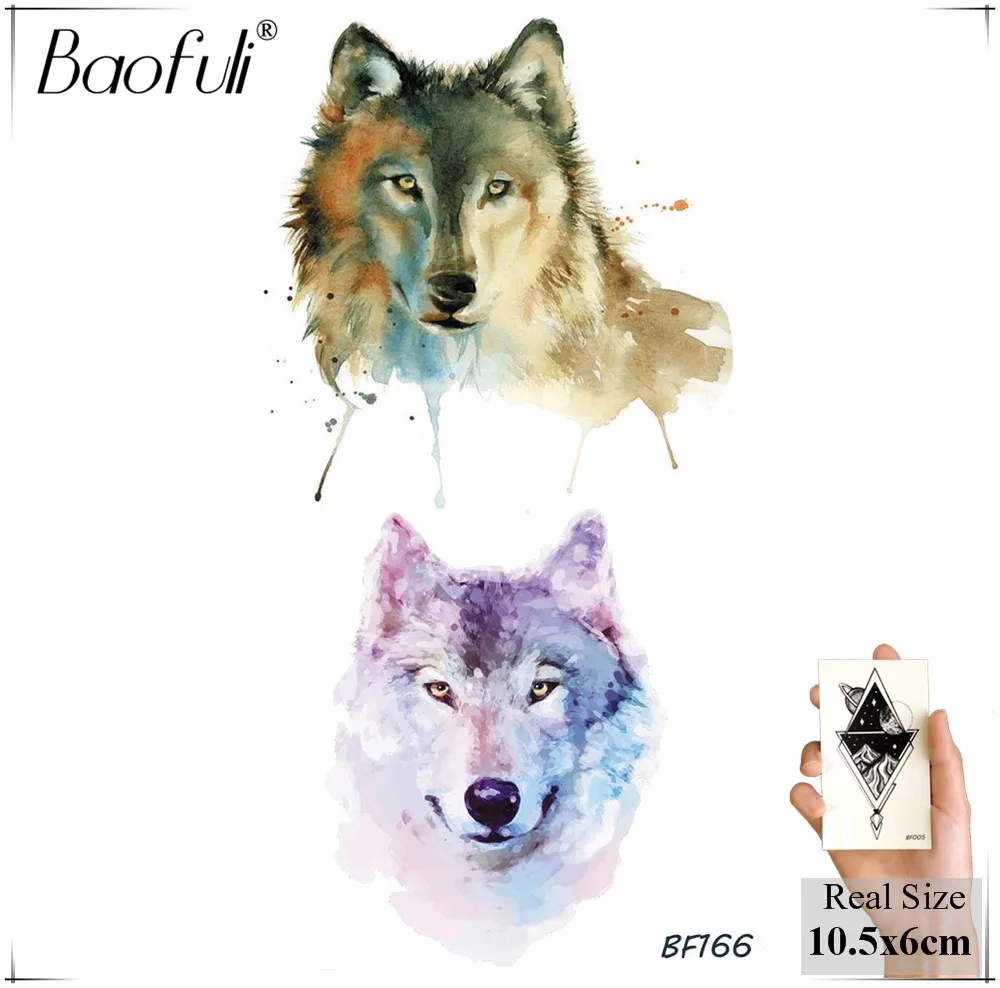 Временная тату BAOFULI для мужчин и женщин цветная переводная татуировка в виде