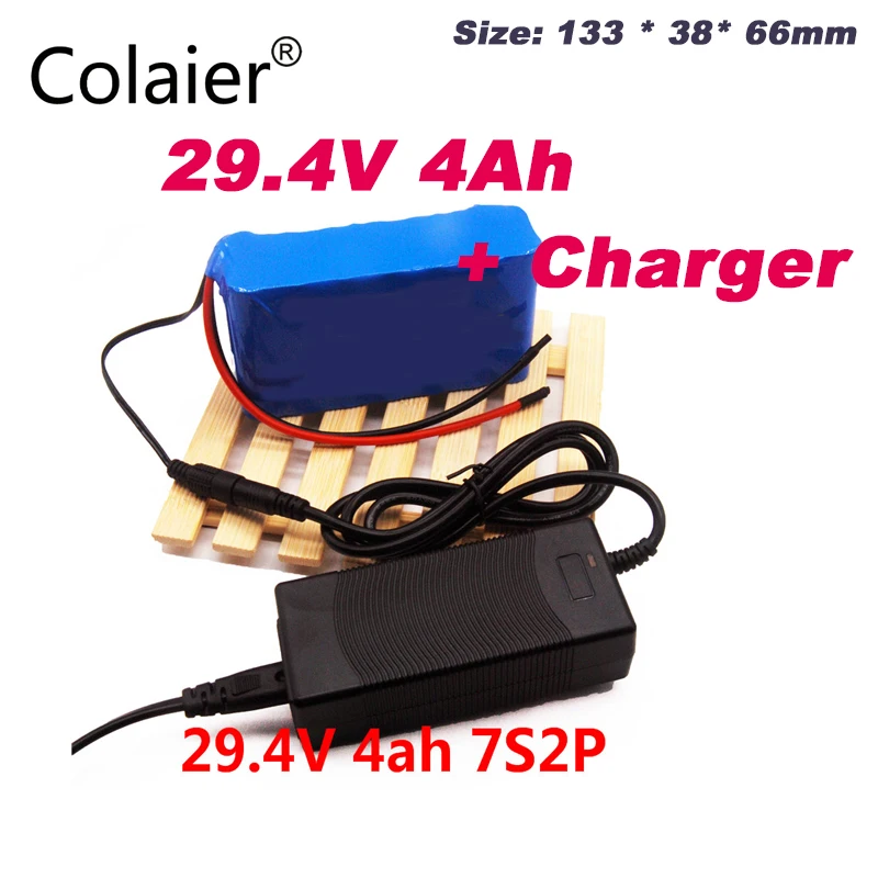 Аккумулятор Colaier 24 В 4 Ач 7S2P 18650 литий ионный аккумулятор 29 в 4000 мА/ч для