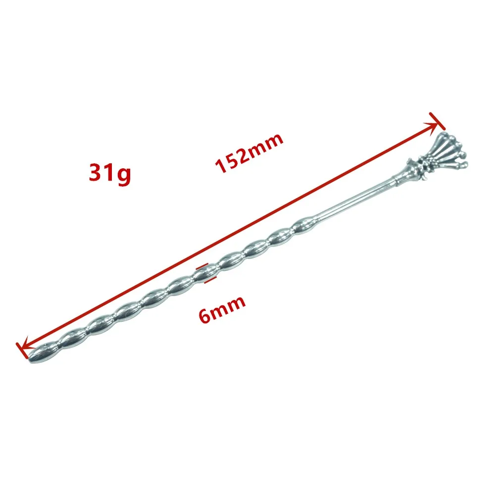 Катетер расширитель уретры из нержавеющей стали с черепом 6 мм|stainless steel urethral|urethral