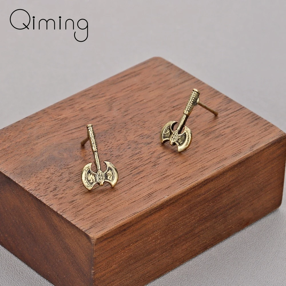 Топор Perun славянские серьги для женщин топорик Золотые Бронзовые солдаты воин