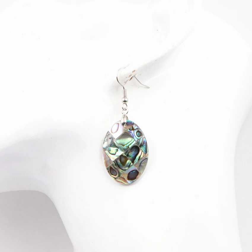 Fashion Earring for Women Natural Abalone Shell Drop Earrings Metal Charms Paua Shells Dangle Eardrop Jewelry Gift A716 | Украшения и