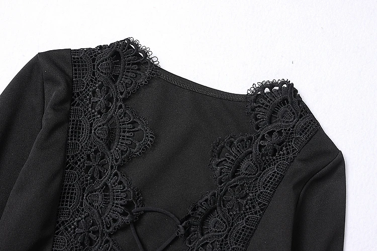 ALPHALMODA, женские сексуальные боди, перекрестная шнуровка, глубокий v-образный вырез, полые женские комбинезоны, одноцветные, тянущиеся, очаровательные комбинезоны