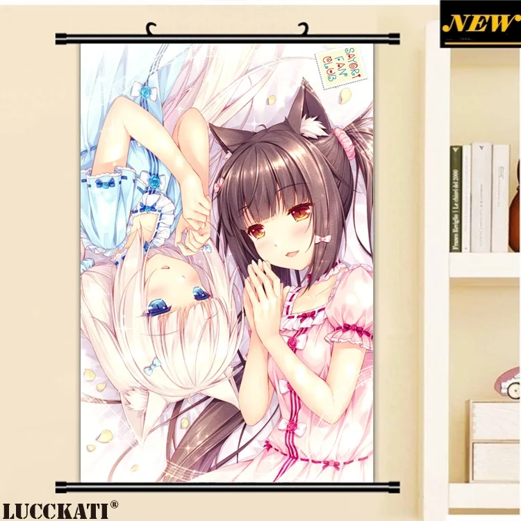 40x60 Sm Neko Para Nekopara Zhivotnye Ushi Nekomimi Hvost Soski Loli Multfilm Anime Nastennaya Kartina Freska Plakat Prokrutki Holst Zhivopis Risovanie I Kalligrafiya Aliekspress