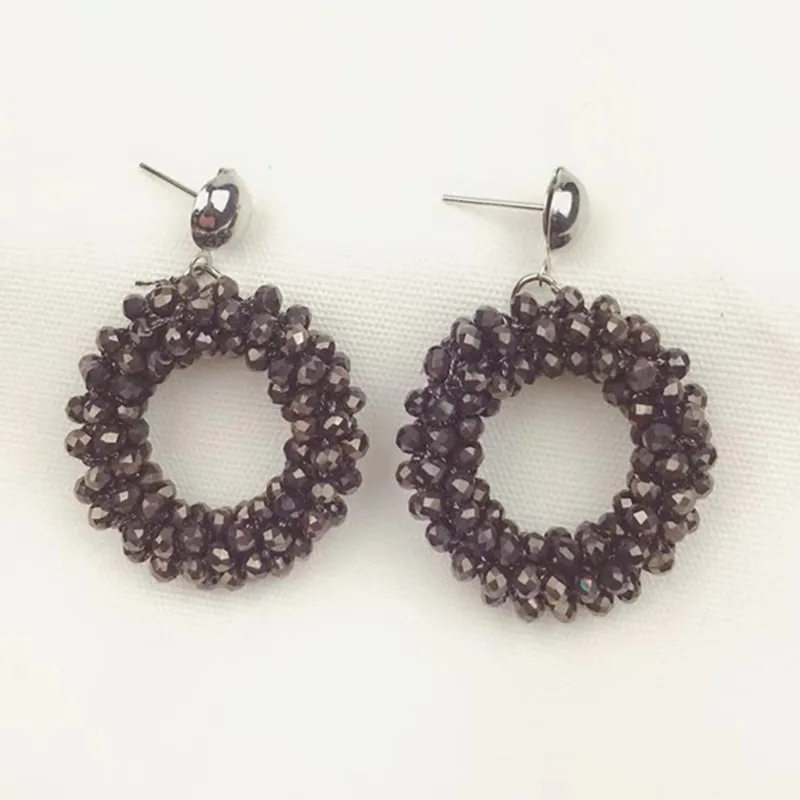 Новые серьги для aretes largos, большие длинные серьги в стиле барокко для женщин, рождественские Висячие красные висячие серьги с кристаллами