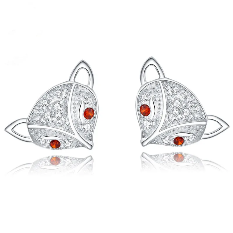 Женские серьги-гвоздики из серебра 925 пробы с цирконом | Украшения и аксессуары