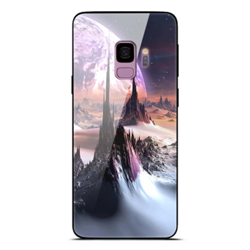 Чехол для Samsung galaxy S9 чехол из закаленного стекла задняя крышка S 9 G9600 телефона с