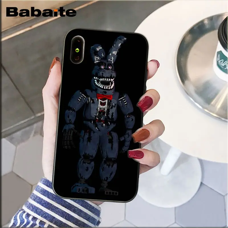 Babaite Забавный sfm fnaf аниматронный художественный красивый чехол для телефона для iphone 7 7plus X 8 8plus и 5 5S 6s 6s Plus мобильный чехол для телефона