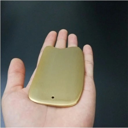 1 Скидка 20% медь Gua Sha лечение Guasha доска акупунктурный массаж медицинский латунный пластинчатый массажер для тела терапевтический инструмент - Цвет: 1