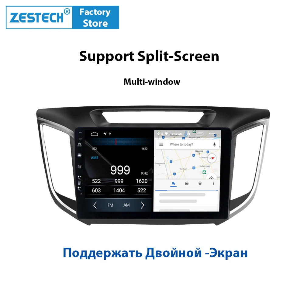 Android 8 1 2 din Автомобильный Радио dvd GPS плейер для hyundai ix25 Creta Поддержка Руль