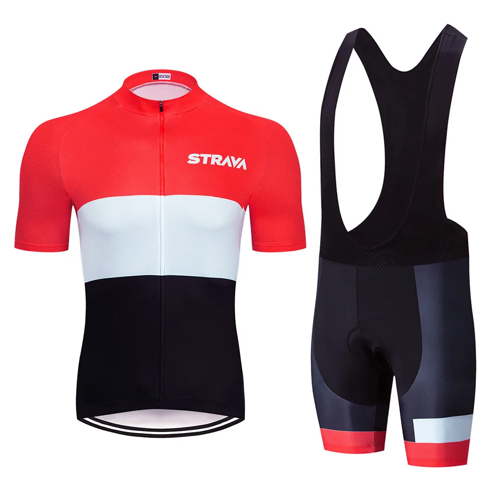 1 Лето Strava Велоспорт Джерси комплект с коротким рукавом Майо Ropa Ciclismo Форма велосипед Быстросохнущий Цикл MTB Одежда - Цвет: 1