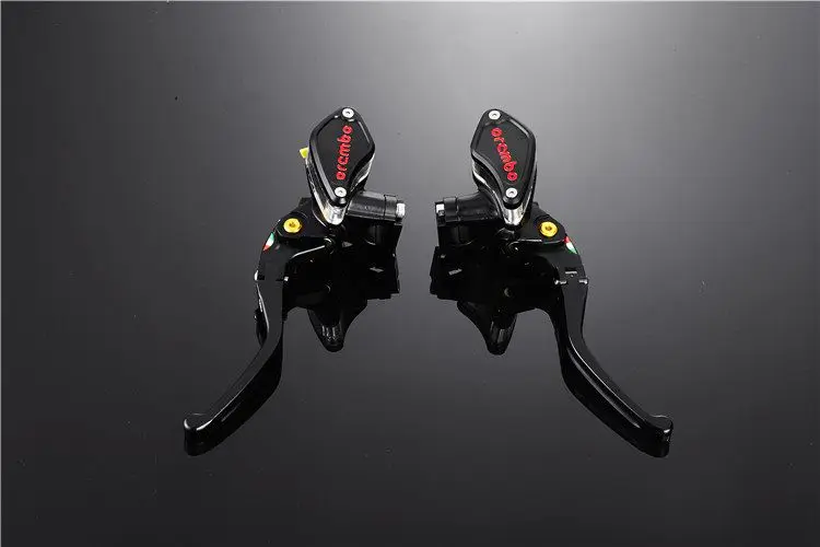 A Pair Black Мотоцикл 22 мм 13 rcs рычаг регулируемая ручка гидравлический тормоз сцепления насос главный насос для Honda Yamaha Kawasaki - Цвет: A Pair Black