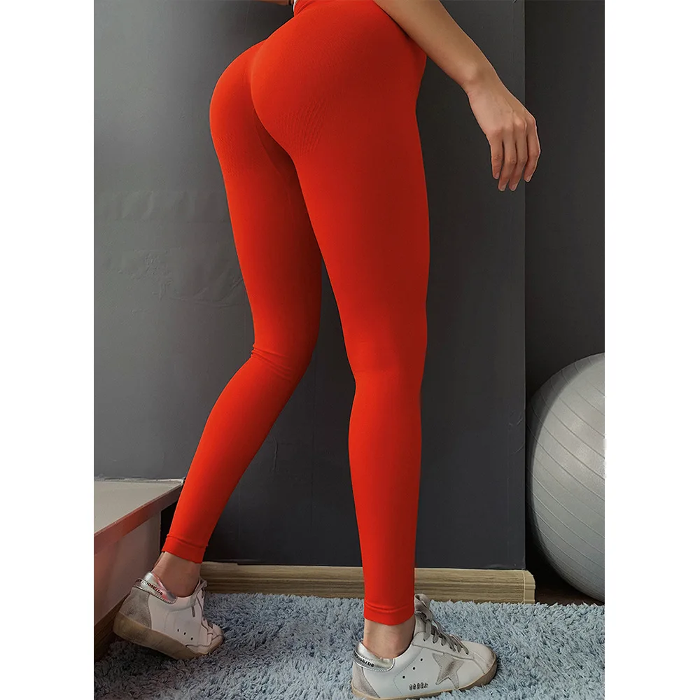 Женские Бесшовные Леггинсы с высокой талией спортивные штаны для йоги фитнеса