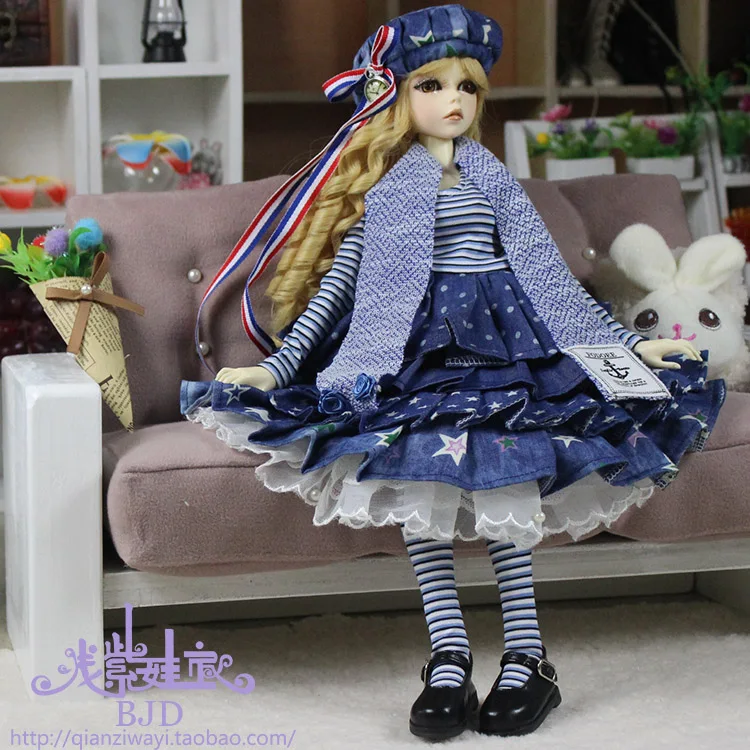 1/4 1/3 на шарнирах, в масштабе платье+ шляпа+ шарф для SD одежды BJD Аксессуары куклы, не включены кукла, обувь, парик и другие аксессуары 18D1596