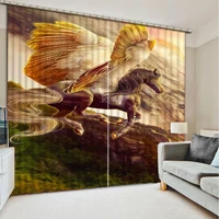 custom curtains pegasus window blackout luxury 3d curtains set for bed room living room office hotel home wall decorative