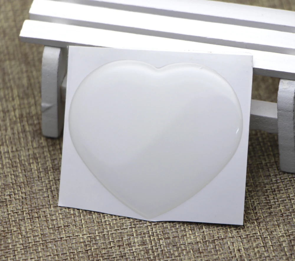 Серебряное компактное зеркало с карманом в форме сердца + Полимерная эпоксидная