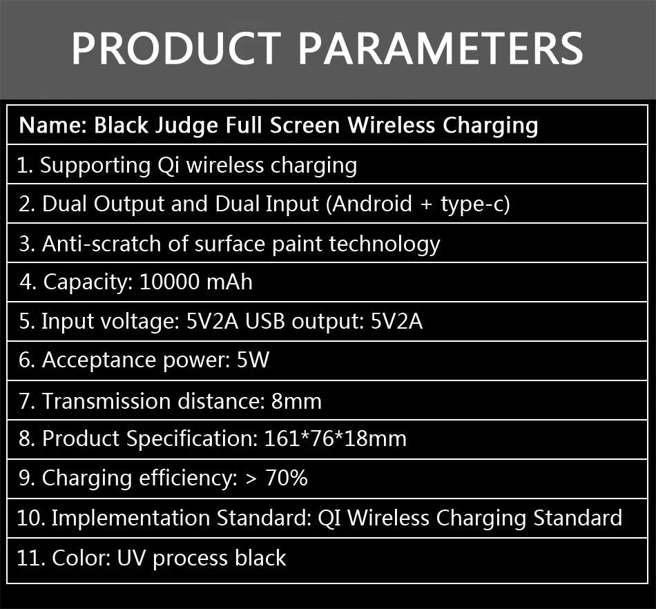 NOHON QI Беспроводное быстрое зарядное устройство с двумя usb-портами для iPhone, samsung, LG, универсальный внешний аккумулятор, 10000 мА/ч, точный дисплей электричества