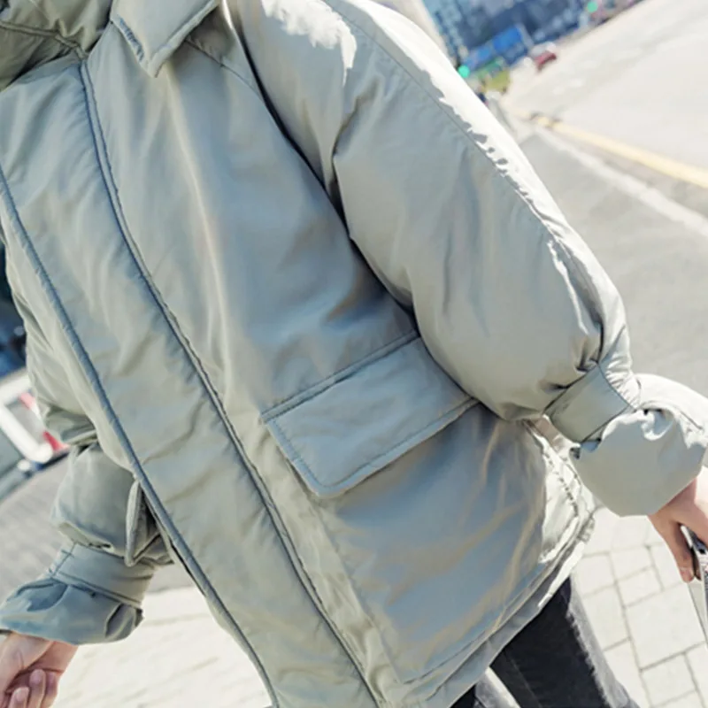 Новинка 2018 зимние парки для женщин базовые стеганые куртки размера плюс с