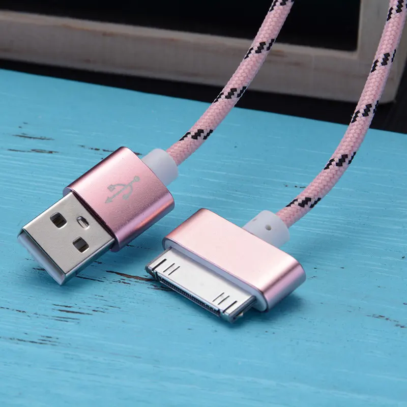 Rose For IOS ROMICHW USB кабель для быстрой зарядки для iphone 4 4s 3g S 3g iPad 1 2 3 iPod Nano itouch 30 Pin зарядный адаптер зарядное устройство - Цвет: Rose For IOS
