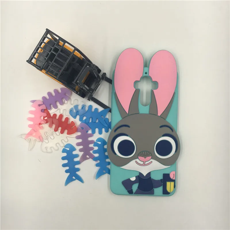 Zootopia 3D Мультфильм Симпатичные Джуди Кролик Мягкий Силиконовый Чехол Назад