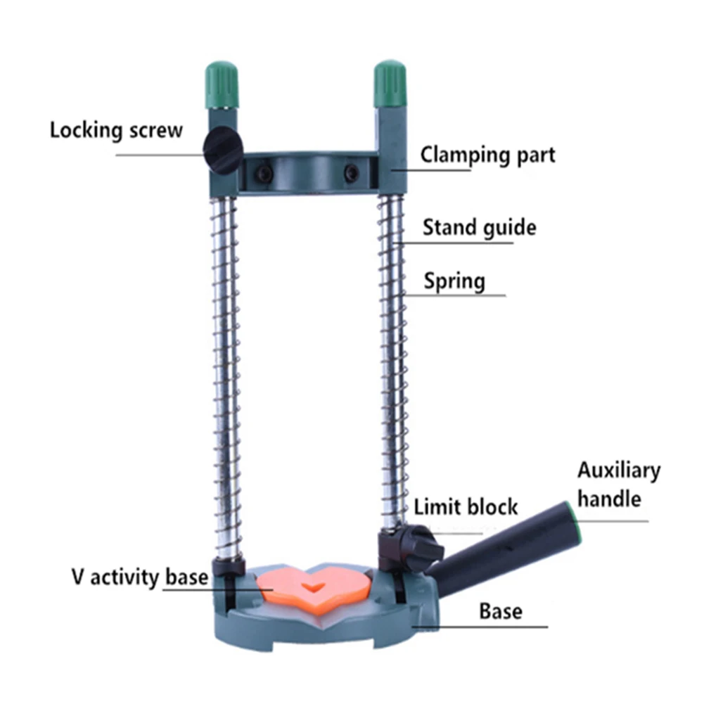 Adjustable Angle Drill Jig Holder Guide Stand Removable handle DIY drill stand Positioning Bracket Rack Shelf | Инструменты