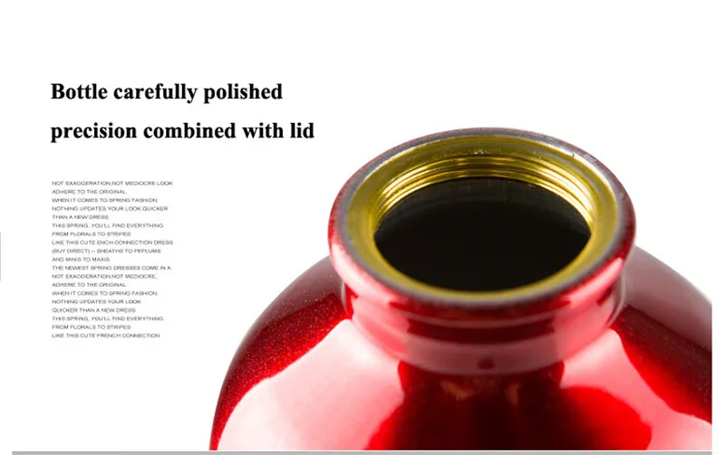 Портативная бутылка для воды велосипеда из алюминиевого сплава 750 мл с карабином