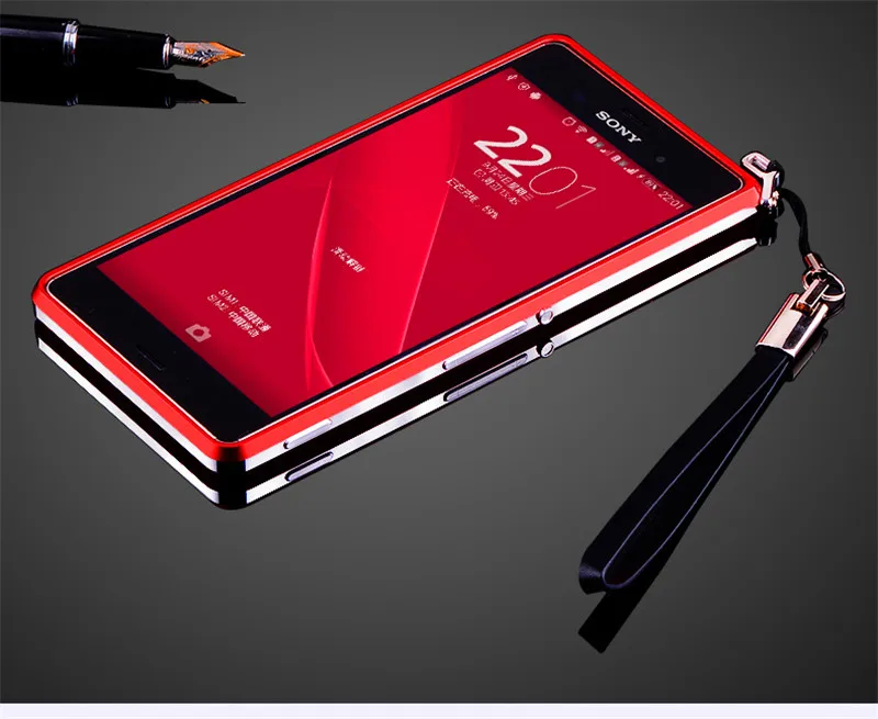 Для sony Z3 Z 3 бампер Выделите Алюминий металлический каркас чехол для sony Xperia Z3 D6603 D6643 D6613 D6653 двойной D6633