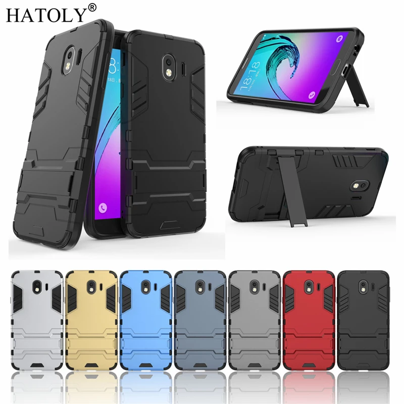 Защитный чехол HATOLY для Samsung Galaxy J4 2018 Robot жесткий из силиконовой резины J400F|Бамперы|