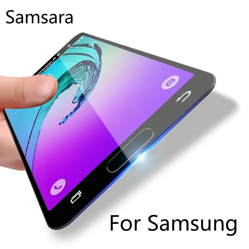 2.5D Arc твердость 9H Защита экрана для Samsung J1 Mini J2 J3 J5 J7 Prime A3 A5 A7 A8 2017 2016 Премиум