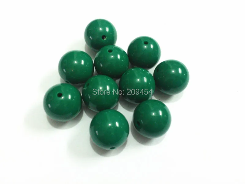 Новинка! Крупные акриловые бусины 20 мм 105 шт./лот темно зеленые для изготовления