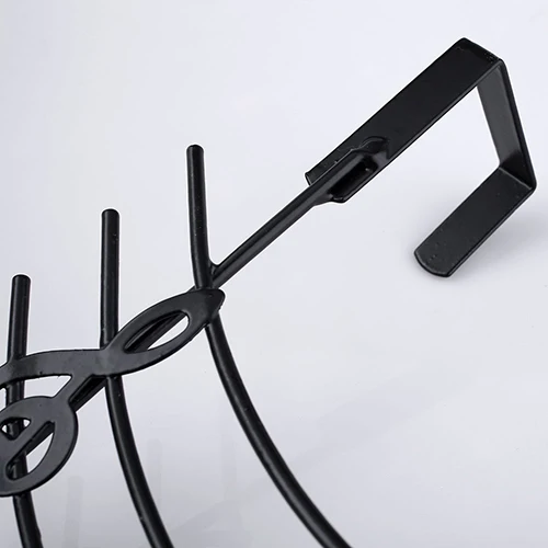 Vintage 5 Hooks Music Note Pattern Hook Wrought iron Coat Hook Hat Bag Hanger Hooks Organizer Storage Holder Wall Decor