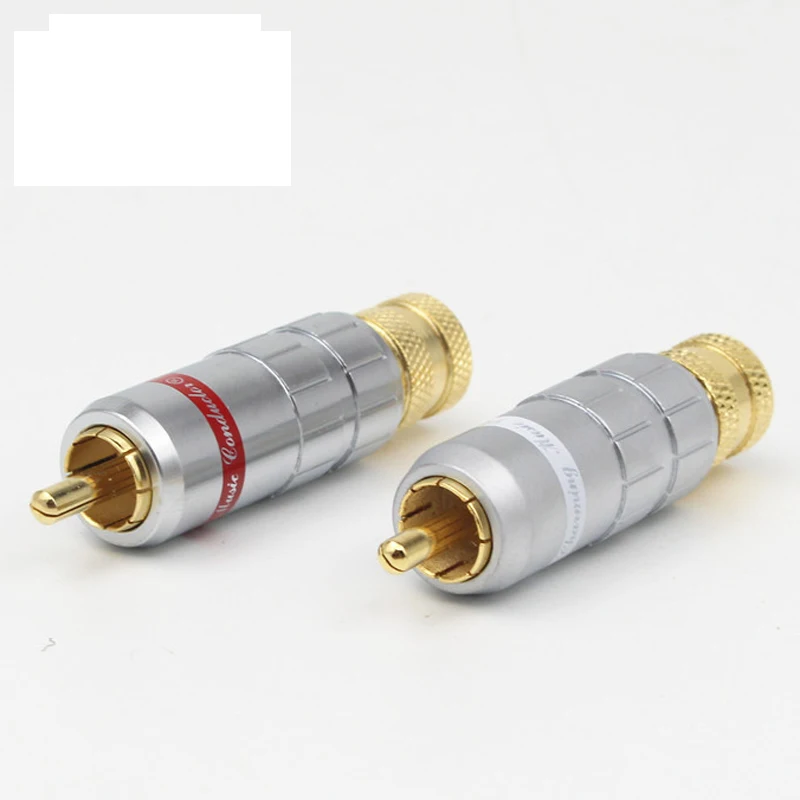 

Hi-End 4pcs permance Gold plated audio hifi RCA Plug interconnect RCA plugs Audio RCA Connectors