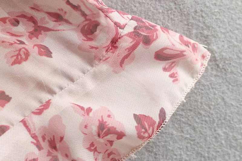 Boho женские комбинезоны кружева с цветочными рисунками короткие гофрированное обернутое летнее коcтюм с длинными рукавами Свободный женский вырез с оборками комбинезон