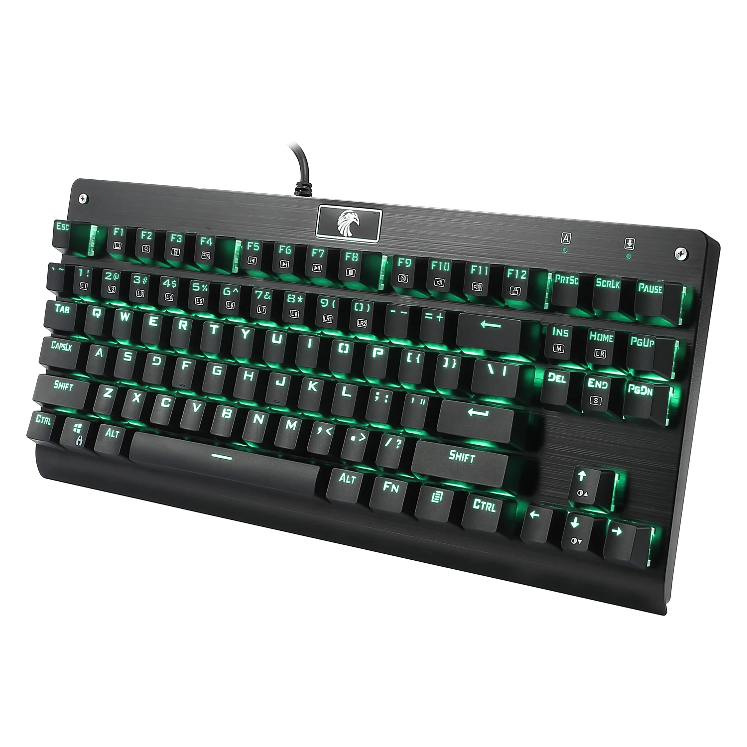 Z-77 Eagle RGB с подсветкой Tenkeyless Механическая игровая клавиатура 87 ключ синий переключатель анти-ореолы тактильная Clicky Gamer клавиатура