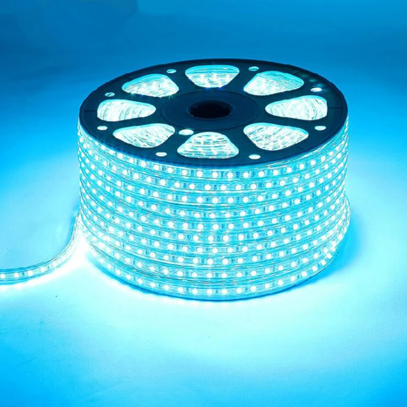 Fanlive 50 м AC220V 110 В Светодиодная лента 5050 60 светодиодов/м IP67 водонепроницаемый RGB 16