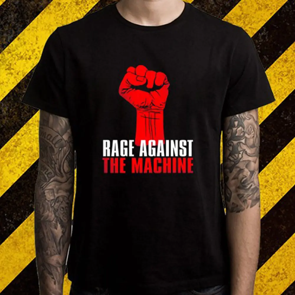 Новая мужская черная футболка RAGE AGAINST THE MACHINE RATM ྘ дизайнерская стильная с