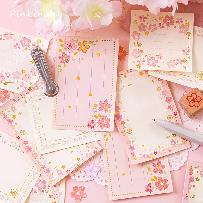 20 шт./книга креативная розовая серия sakura самоклеящаяся памятка клейкая