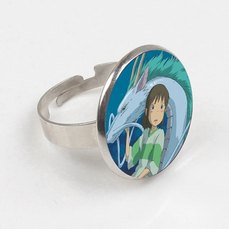 GDRGYB 2019 Spirited Away ring No Face Kaonashi Glass Photo silver wholesale lots bulk | Украшения и аксессуары