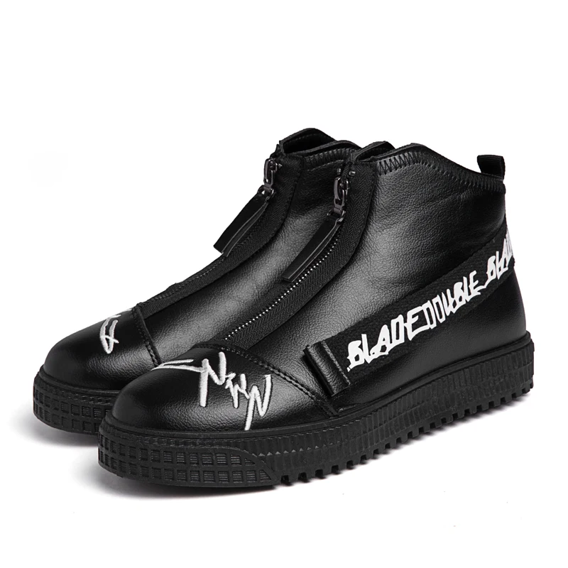 Лидер продаж высокие Мужская обувь повседневное уличная мода осень Chaussures Homme