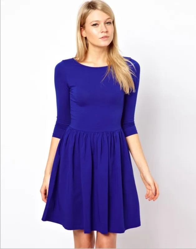 Фото Spring and Autumn Promotion 2014 Fashion Women Half Sleeve Casual Long Cotton Winter Dress D667 Женская одежда Spring and Autumn Promotion 2014 Fashion Women Half Sleeve Casual Long Cotton Winter Dress D667 Женская одежда
