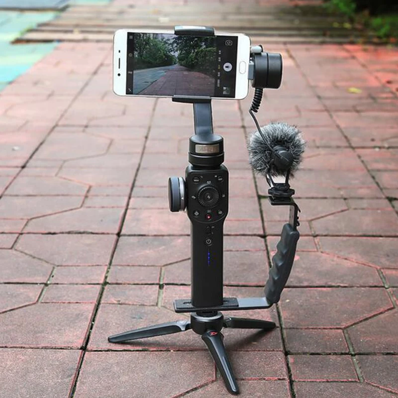 L подставка для микрофона с 2 горячими башмаками Zhiyun Smooth Q 4 стабилизатор/Feiyu Gimbal/