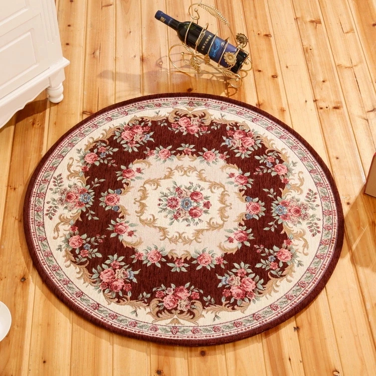 

Countryside Round Pastoral Style Carpets For Living Room Bedroom Rugs Carpets Computer Chair Area Rug Home Hallway Doormat