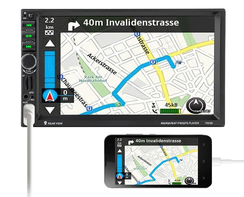 2 Din Автомобильный мультимедийный плеер gps навигации Bluetooth аудио для стерео-Радио автомобильной " HD MP5 Touch AUX USB FM заднего вида Камера