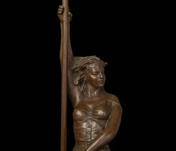 Красивое художественное украшение стальная трубка для танцев девочек Бронзовая