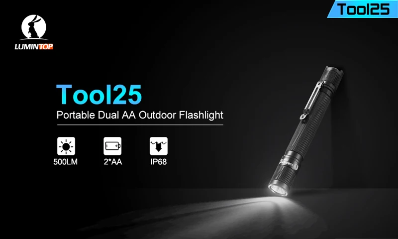 Lumintop Tool25 фонарик двойной AA версия для инструмента AA Nichia 219CT/Cree XP-L светодиодный 3 режима задний переключатель EDC Мини фонарик