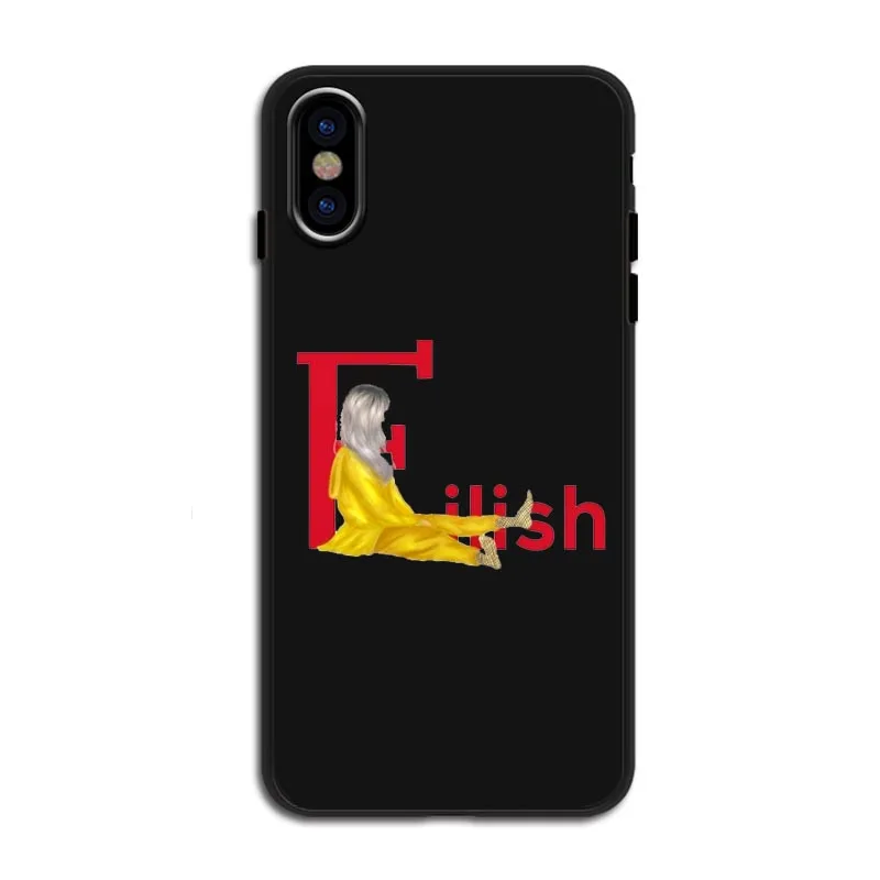 TPU Billie eilish rainbow blohsh глаза океана, мягкие силиконовые черные ТПУ чехлы для телефонов, чехол для iPhone 11 Pro Max 5S 7 8Plus XS XR XS MAX - Цвет: TPU